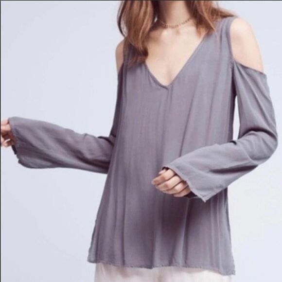 Cloth & Stone “Cass” Cold Shoulder Top (Anthro) - Picture 1 of 6